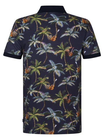 Petrol Poloshirt donkerblauw