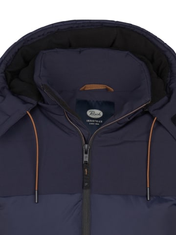 Petrol Doorgestikte jas "Yukon" donkerblauw