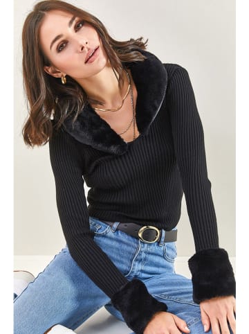 Bianco Lucci Pullover in Schwarz