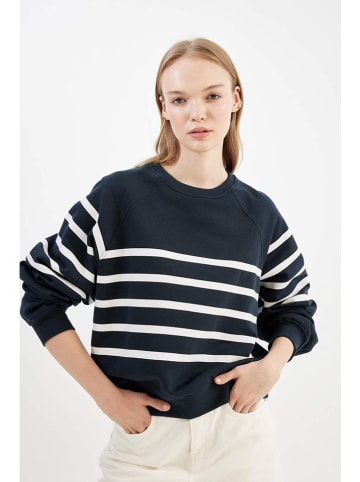 DeFacto Bluza w kolorze granatowo-białym
