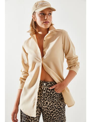 Bianco Lucci Blouse zandkleurig