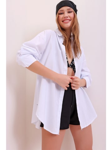 Chezalou Bluse in Weiß