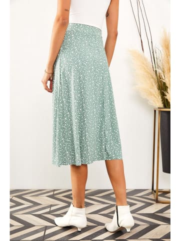 Olalook Spódnica w kolorze zielono-białym