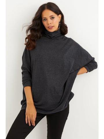 Cool and sexy Bluse in Anthrazit