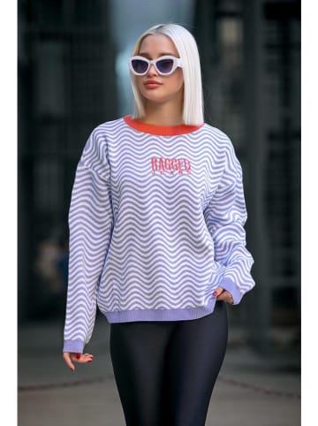 MADMEXT Pullover in Flieder/ Weiß
