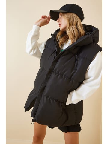 Happiness Istanbul Doorgestikte bodywarmer zwart