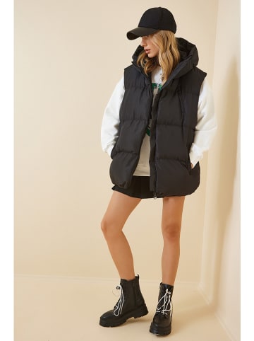 Happiness Istanbul Steppweste in Schwarz