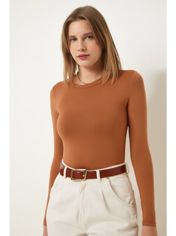 Happiness Istanbul Koszulka w kolorze karmelowym