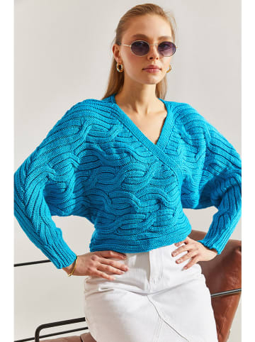Bianco Lucci Cardigan in Blau