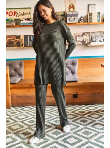 Olalook 2-delige outfit kaki