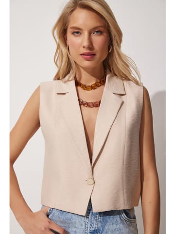 Happiness Istanbul Linnen gilet beige