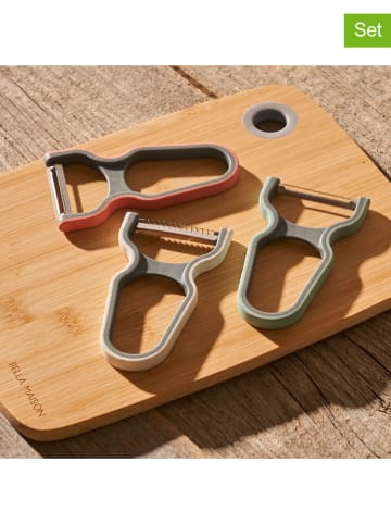 BELLA MAISON 3-delige set: dunschillers rood/wit/groen