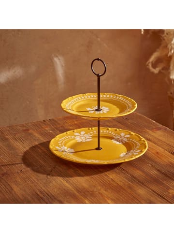 BELLA MAISON Etagère "Indian" geel - Ø 25 cm