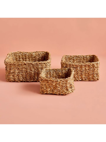 BELLA MAISON Kosz "Kiara" w kolorze jasnobrązowym - 22 x 22 x 10 cm