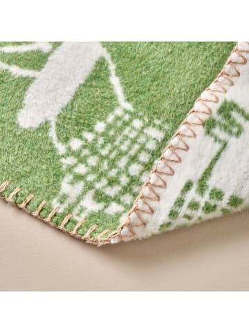 BELLA MAISON Babydeken "Sausage Dog" groen/wit - (L)120 x (B)100 cm