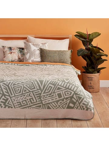 BELLA MAISON Bedsprei turquoise - (L)220 x (B)180 cm