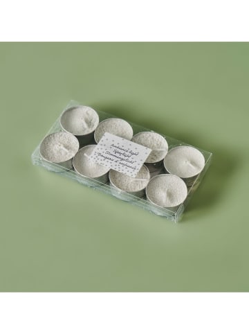 BELLA MAISON 8-delige set: theelichten "Flor" wit