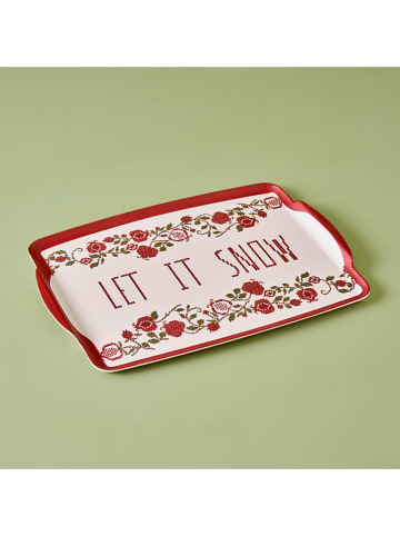 BELLA MAISON Serveerdienblad "Jolly" wit/rood - (B)31 x (L)43 cm