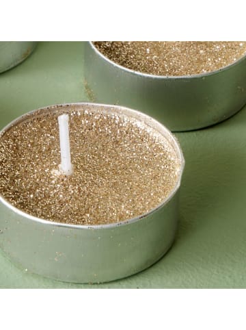 BELLA MAISON Podgrzewacze (8 szt.) "Flor" w kolorze złotym