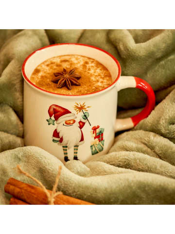 BELLA MAISON 2-delige koffieset "Elfie" wit/rood