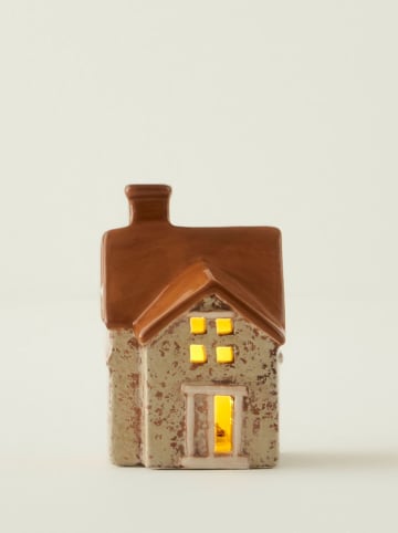 BELLA MAISON Deco-object met ledverlichting beige/bruin - (B)8 x (H)12 x (D)8 cm
