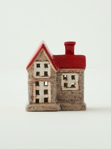 BELLA MAISON Deco-object met ledverlichting beige/rood - (B)10 x (H)12 x (D)7 cm