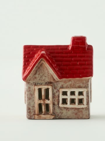 BELLA MAISON Deco-object met ledverlichting beige/rood - (B)11 x (H)11 x (D)10 cm