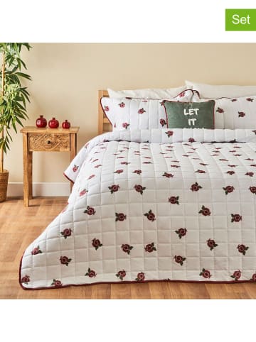 BELLA MAISON 3-delige bedspreiset "Jolly" rood/wit