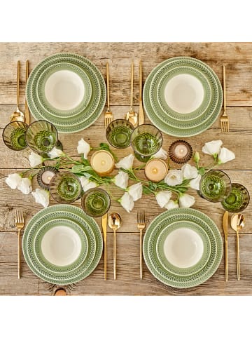 BELLA MAISON 12-delig tafelservies "Monica" groen