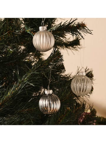 BELLA MAISON 12tlg. Weihnachtskugel-Set in Silber - Ø 4 cm