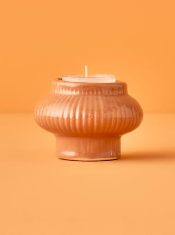 BELLA MAISON Kerzenhalter "Perla" in Hellbraun - (H)6 x  Ø 8 cm