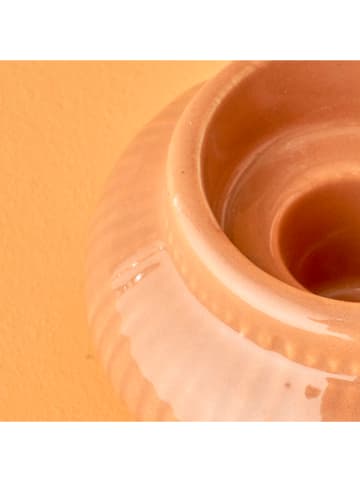 BELLA MAISON Kaarshouder "Perla" lichtbruin - (H)6 x Ø 8 cm