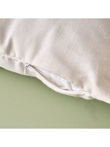 BELLA MAISON Kussenhoes crème/groen - (L)50 x (B)35 cm