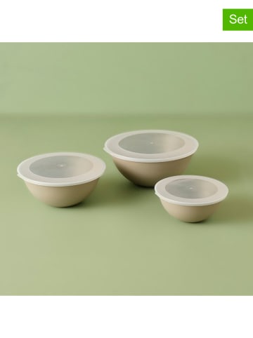 BELLA MAISON 3-delige set: voorraadpotten beige - (H)19,1 x Ø 25,6 cm