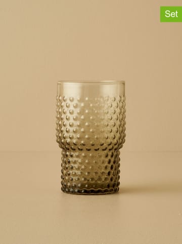 BELLA MAISON 6-delige set: glazen groen - 400 ml