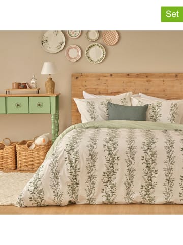 BELLA MAISON 3-częściowy komplet pościeli renforcé "Julia" w kolorze zielonym