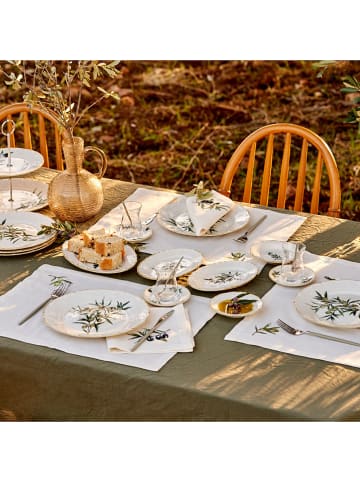 BELLA MAISON 24tlg. Tafelservice in Creme/ Grün