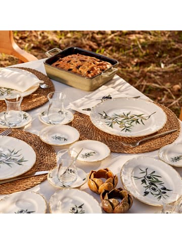 BELLA MAISON 24-częściowy zestaw w kolorze kremowo-zielonym