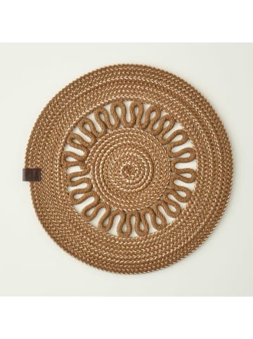 BELLA MAISON Placemats "Arya" lichtbruin/wit - Ø 33 cm