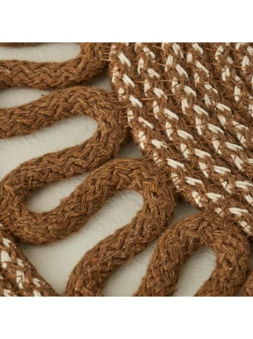 BELLA MAISON Placemats "Arya" lichtbruin/wit - Ø 33 cm