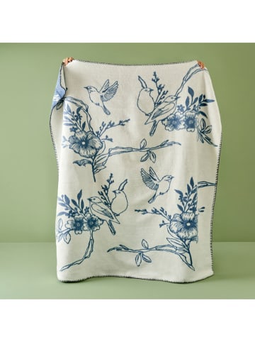 BELLA MAISON Woondeken blauw/wit - (L)170 x (B)130 cm