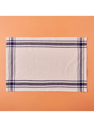 BELLA MAISON 3er-Set: Geschirrtücher in Weiß/ Dunkelblau - (L)65 x (B)45 cm