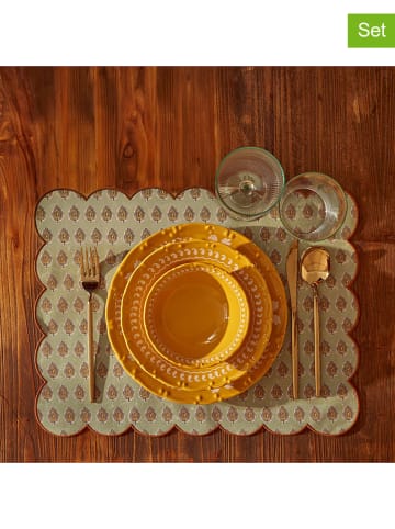 BELLA MAISON 12-delig tafelservies "Indian" geel