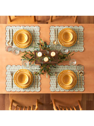 BELLA MAISON 12-delig tafelservies "Indian" geel