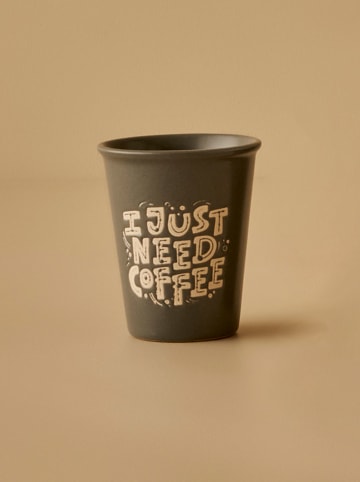 BELLA MAISON Kaffeebecher "Just Espresso" in Grau - 100 ml