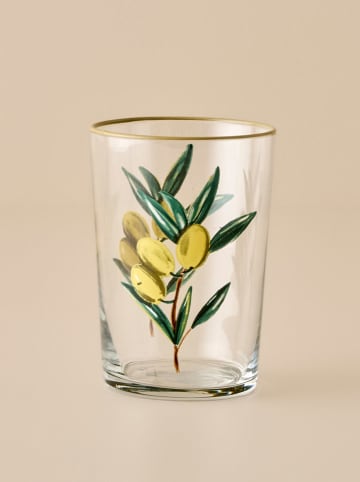 BELLA MAISON Glas in Transparent/ Grün/ Gelb - 510 ml