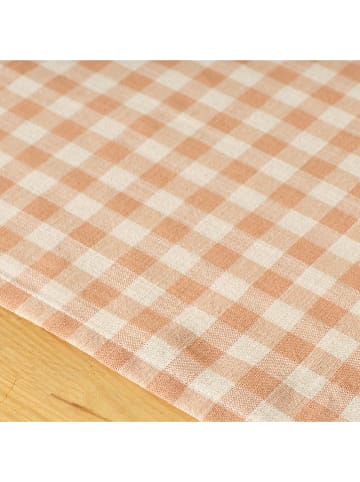 BELLA MAISON Tafellaken zalmroze/wit - (L)150 x (B)150 cm