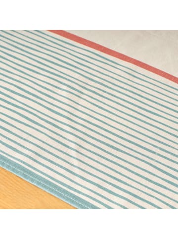 BELLA MAISON Tafellaken crème/blauw - (L)150 x (B)150 cm