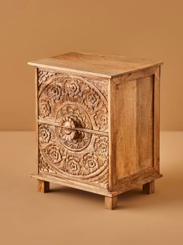 BELLA MAISON Nachtkastje lichtbruin - (B)37 x (H)50 x (D)40 cm