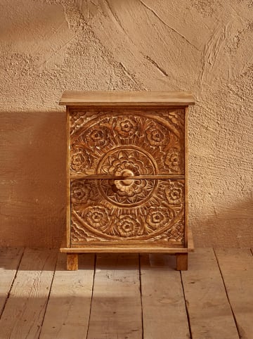 BELLA MAISON Nachtkastje lichtbruin - (B)37 x (H)50 x (D)40 cm